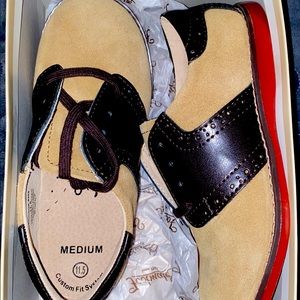 Boys Brown and Tan Suede Oxford Shoes